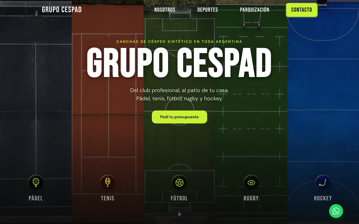 Captura desktop de el sitio Grupo CESPAD
